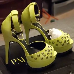 PaperFox Lime High Heel Sandals LIMITED EDITION